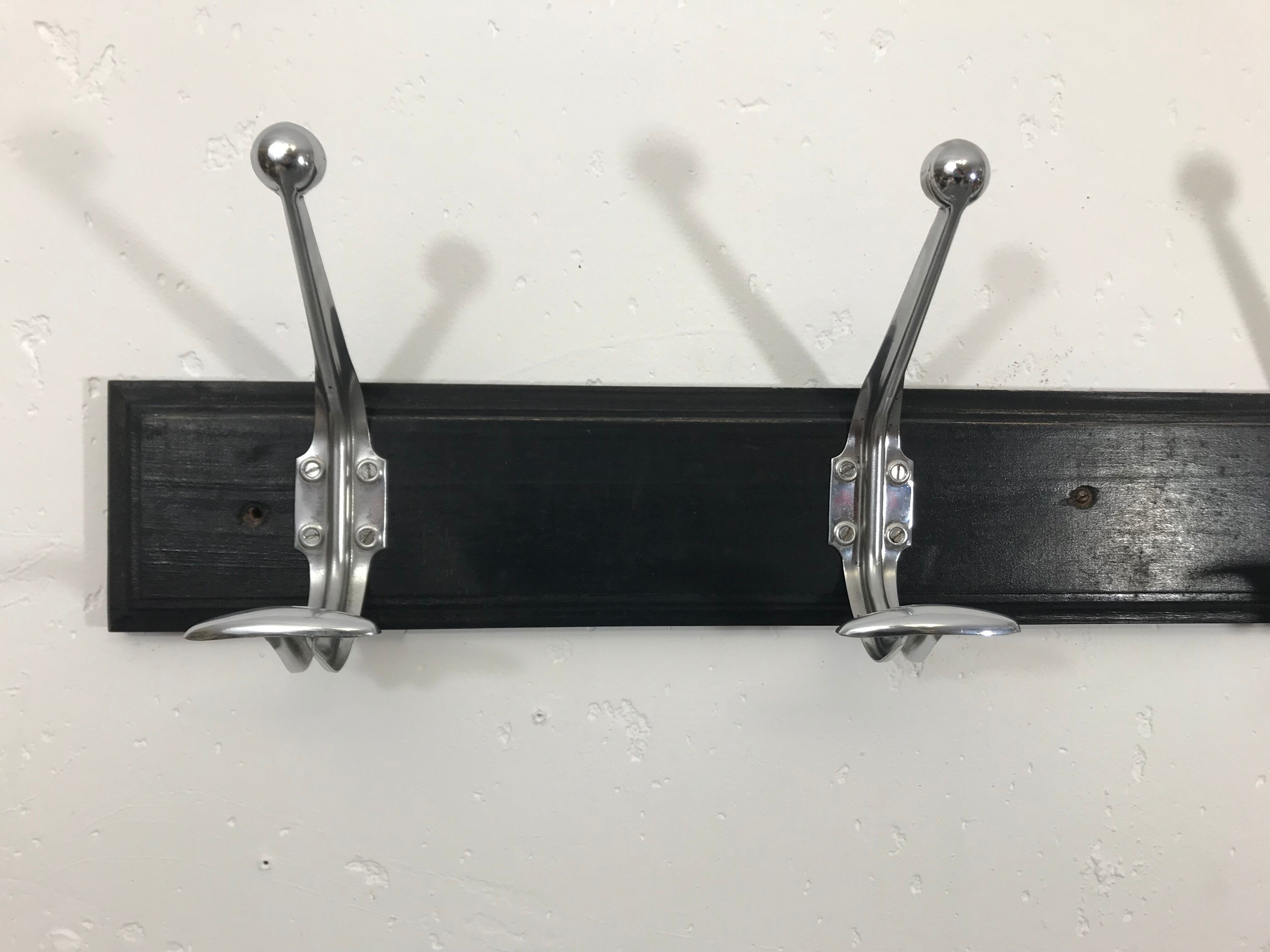 Black coat holder 4 patères