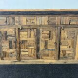 Patchwork wood sideboard