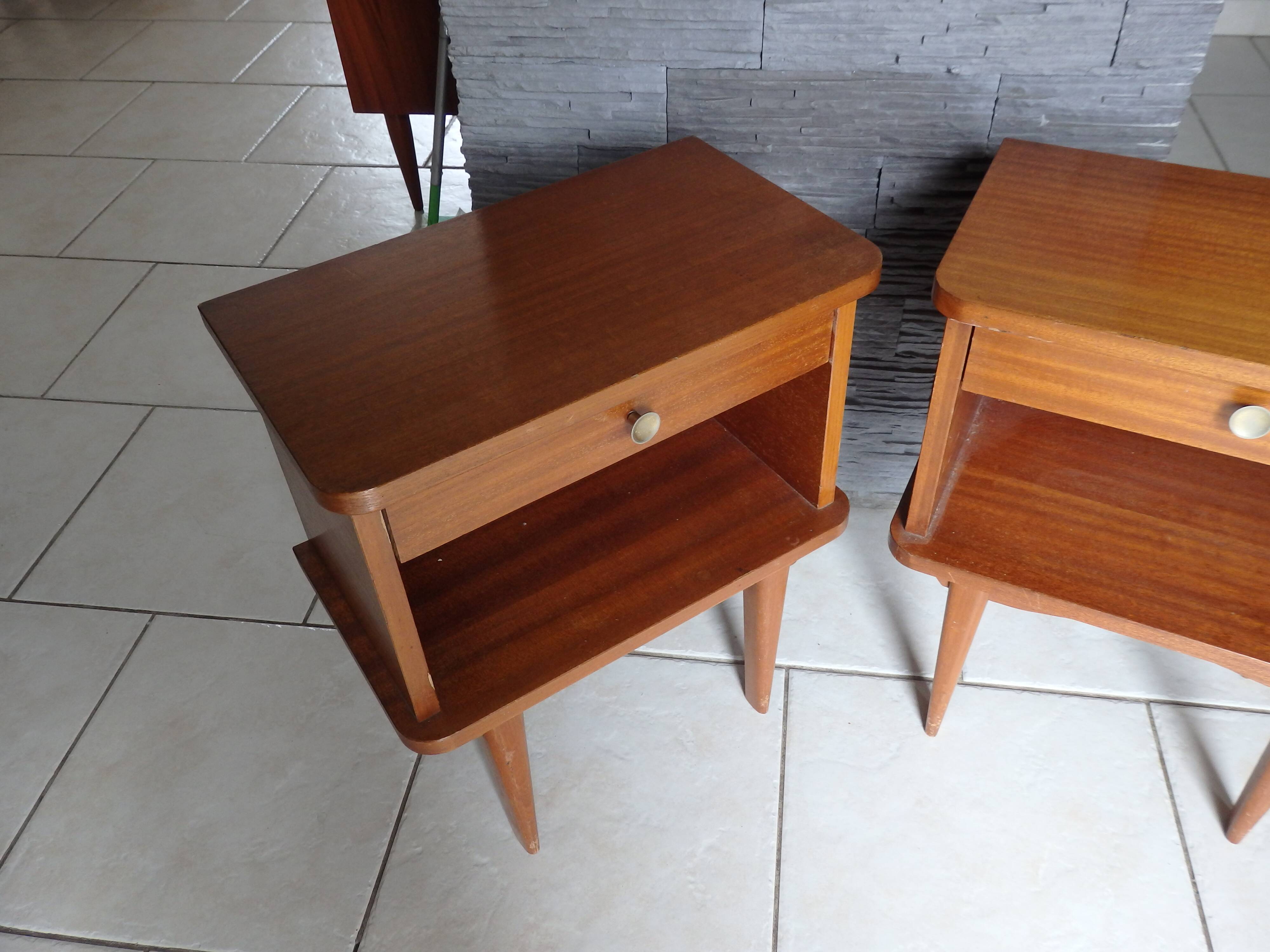 Pair of vintage bedside tables