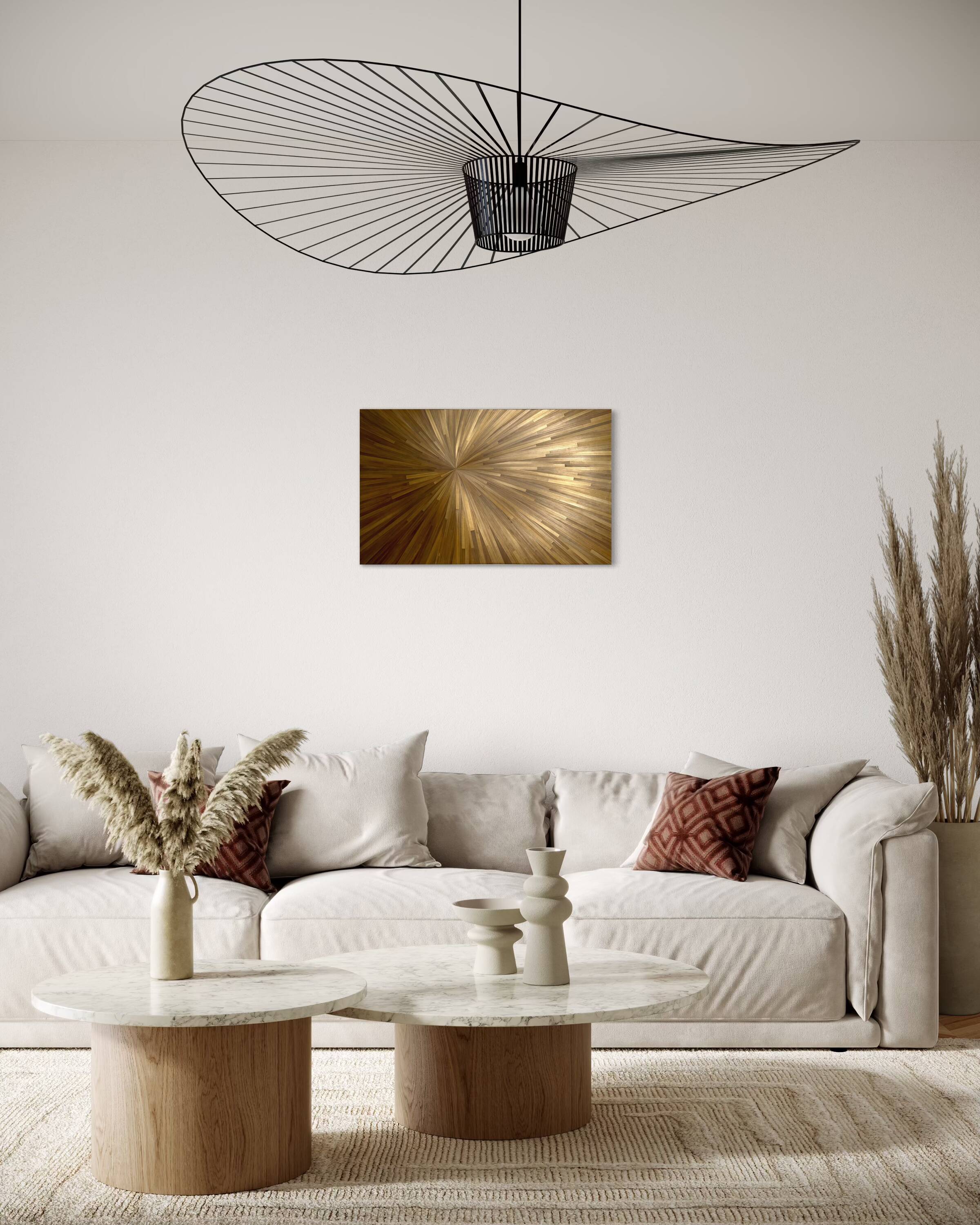 Bronze sun painting