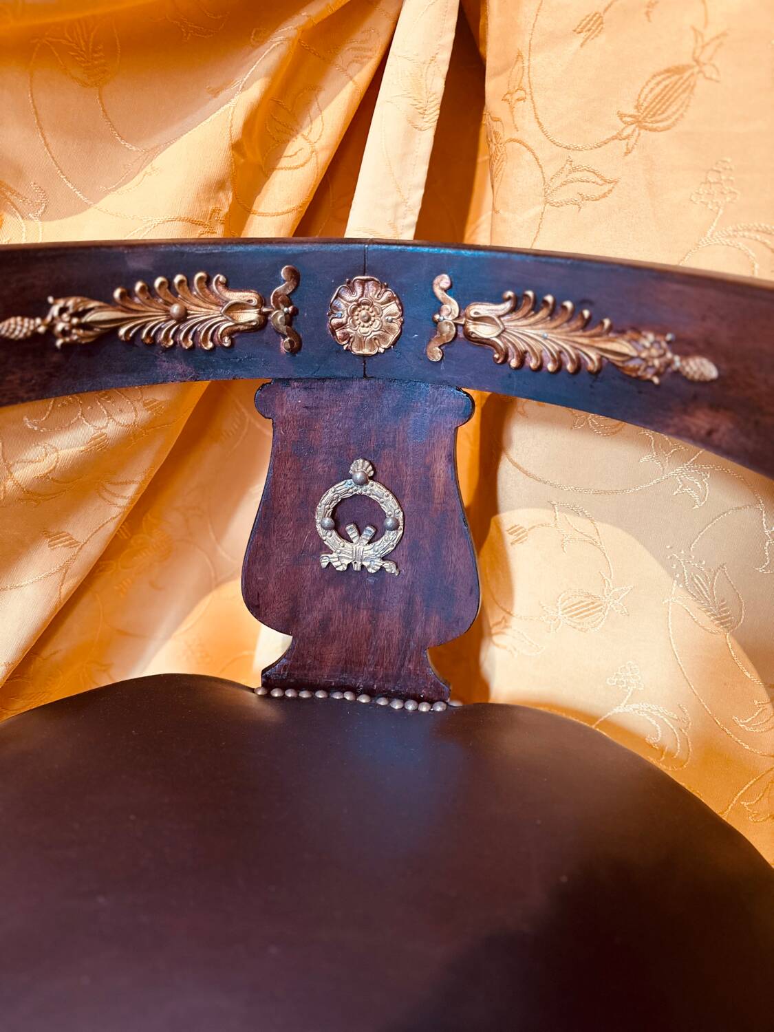 Pair of Empire style restoration armchairs from the 19th century.