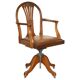 Chaise de capitaine antique George Hepplewhite 1880 cuir