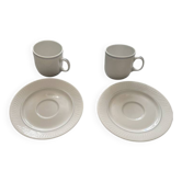 Duo tasses à café et soucoupes Seltmann Weiden