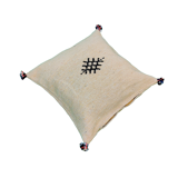 Simple pale yellow Berber cushion