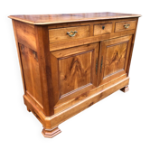 Antique low sideboard in solid cherry wood