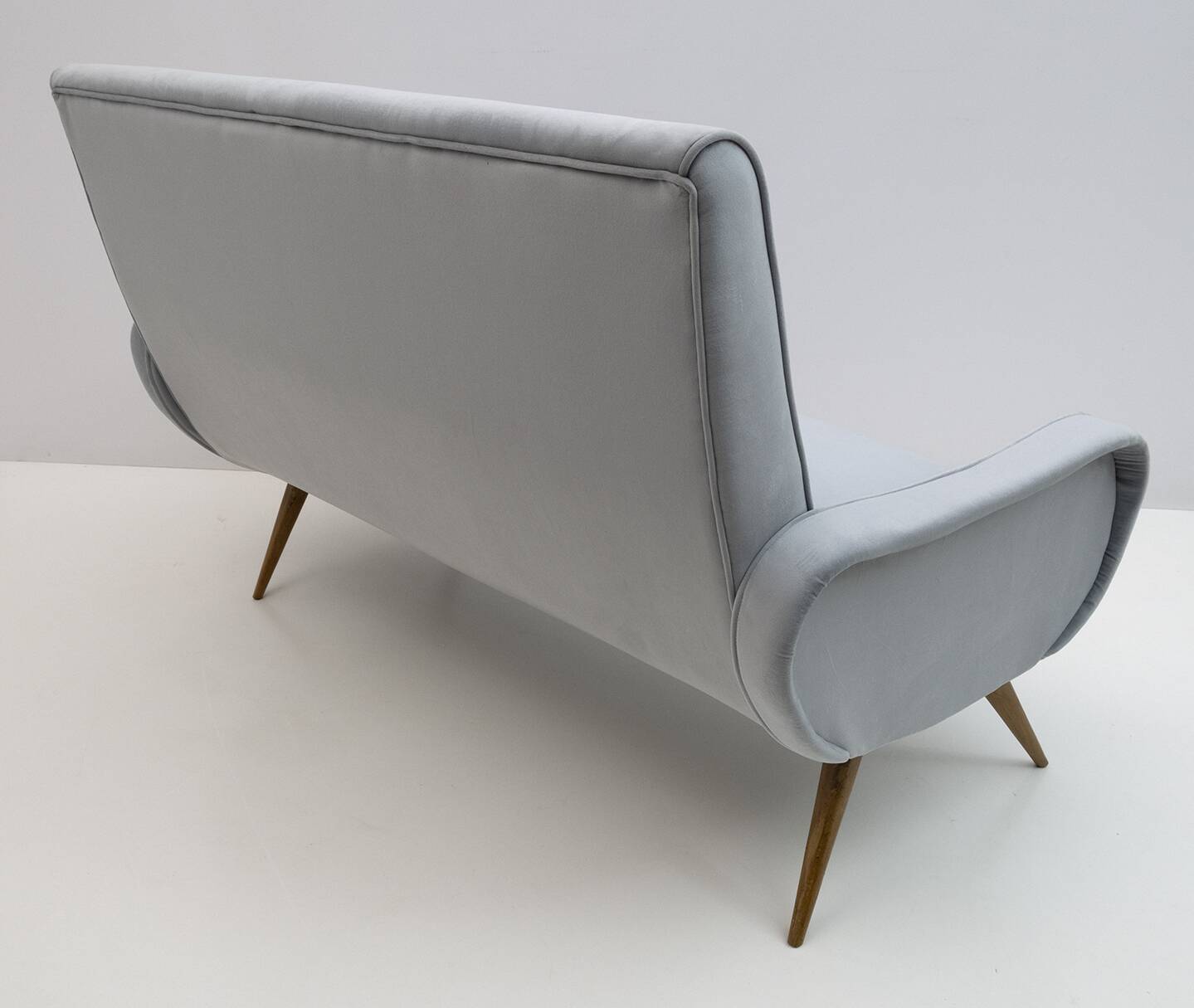 Marco Zanuso Style Mid-Century Modern Velvet Sofa "Lady", 50s