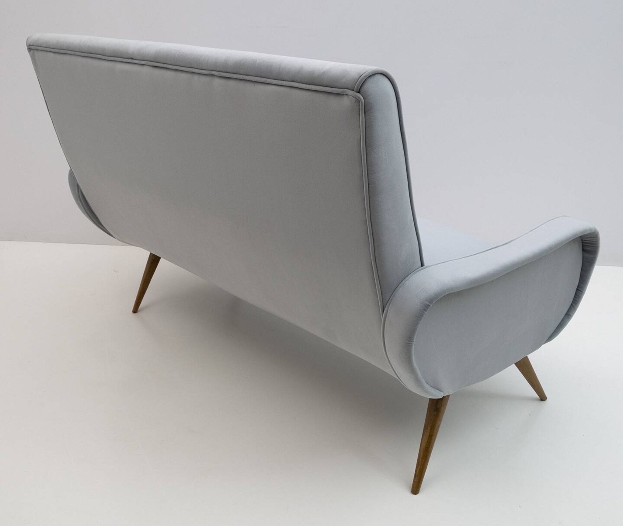 Marco Zanuso Style Mid-Century Modern Velvet Sofa "Lady", 50s