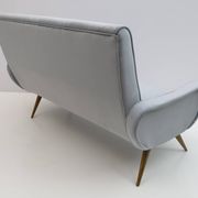 Marco Zanuso Style Mid-Century Modern Velvet Sofa "Lady", 50s