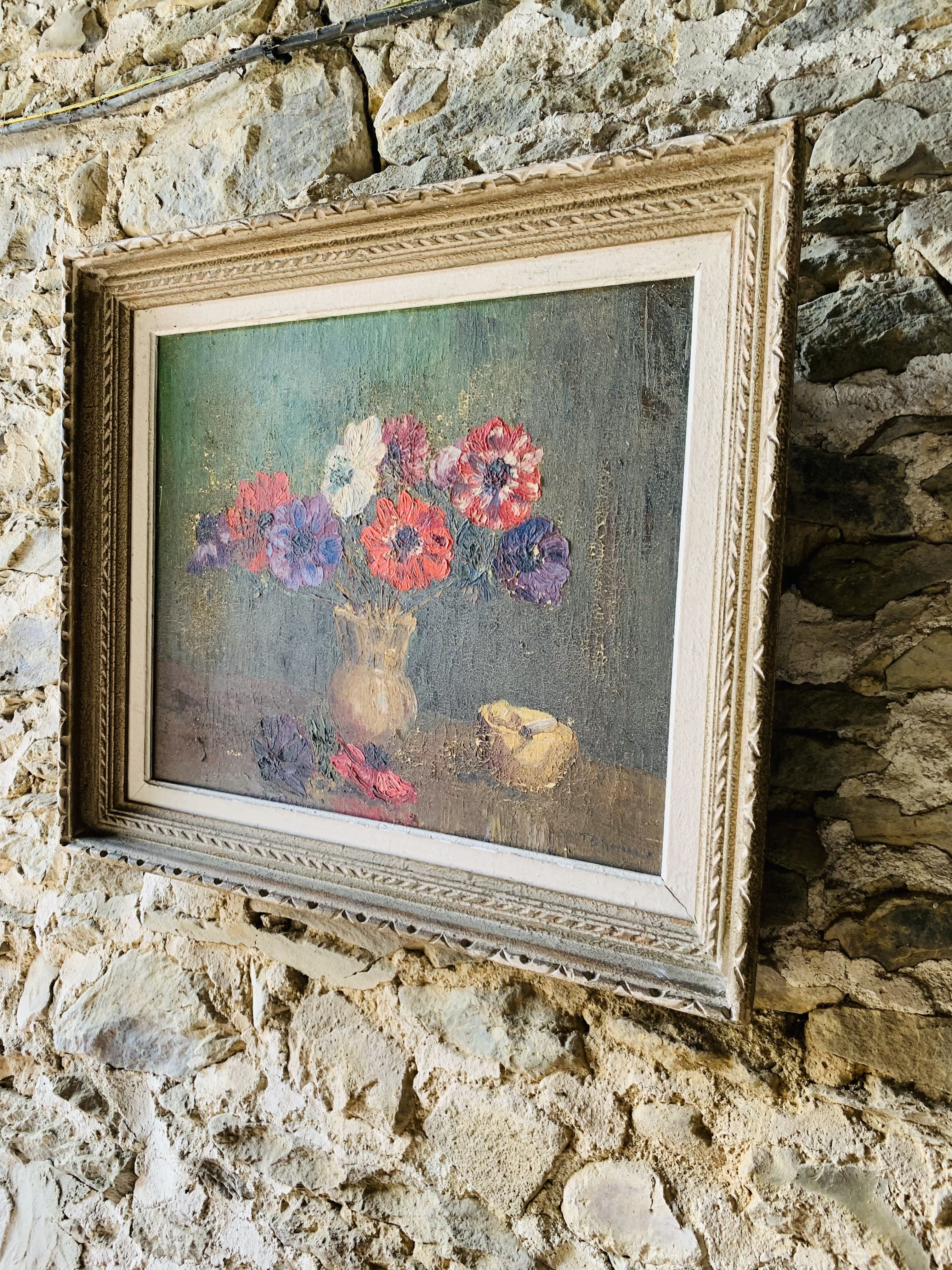 Tableau fleurs -  50x 58cm