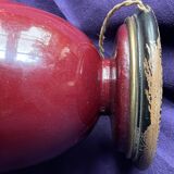 Baluster vase 19th century oxblood porcelain table lamp
