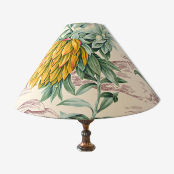 Lampshade, vintage toile de Jouy fabric, botanical