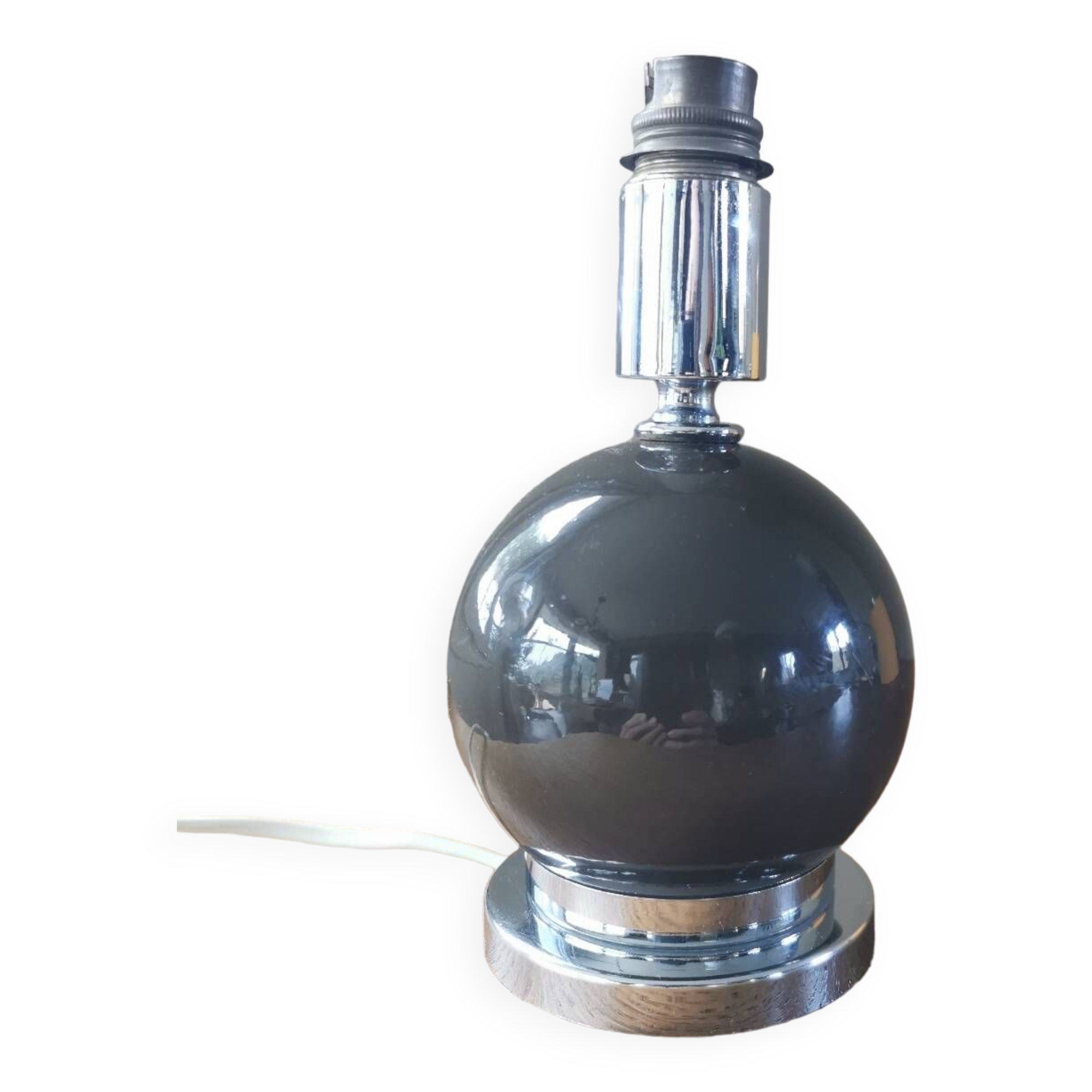 Pied de lampe boule vintage années 70