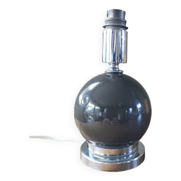 Pied de lampe boule vintage années 70