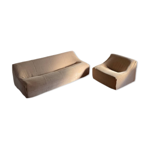 Ensemble canapé 3 places et chauffeuse Adria Ligne Roset vintage année