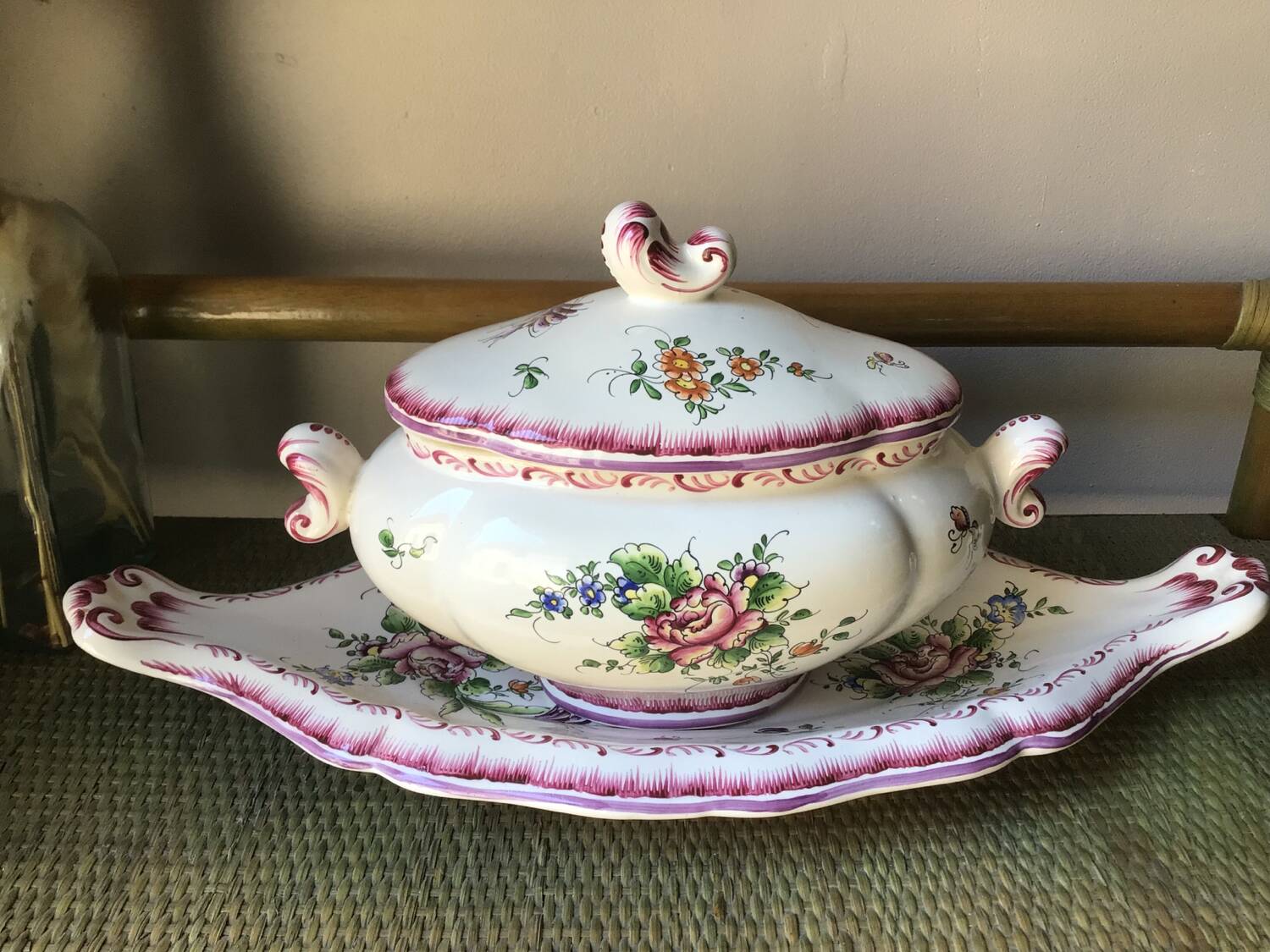 Earthenware dish signed