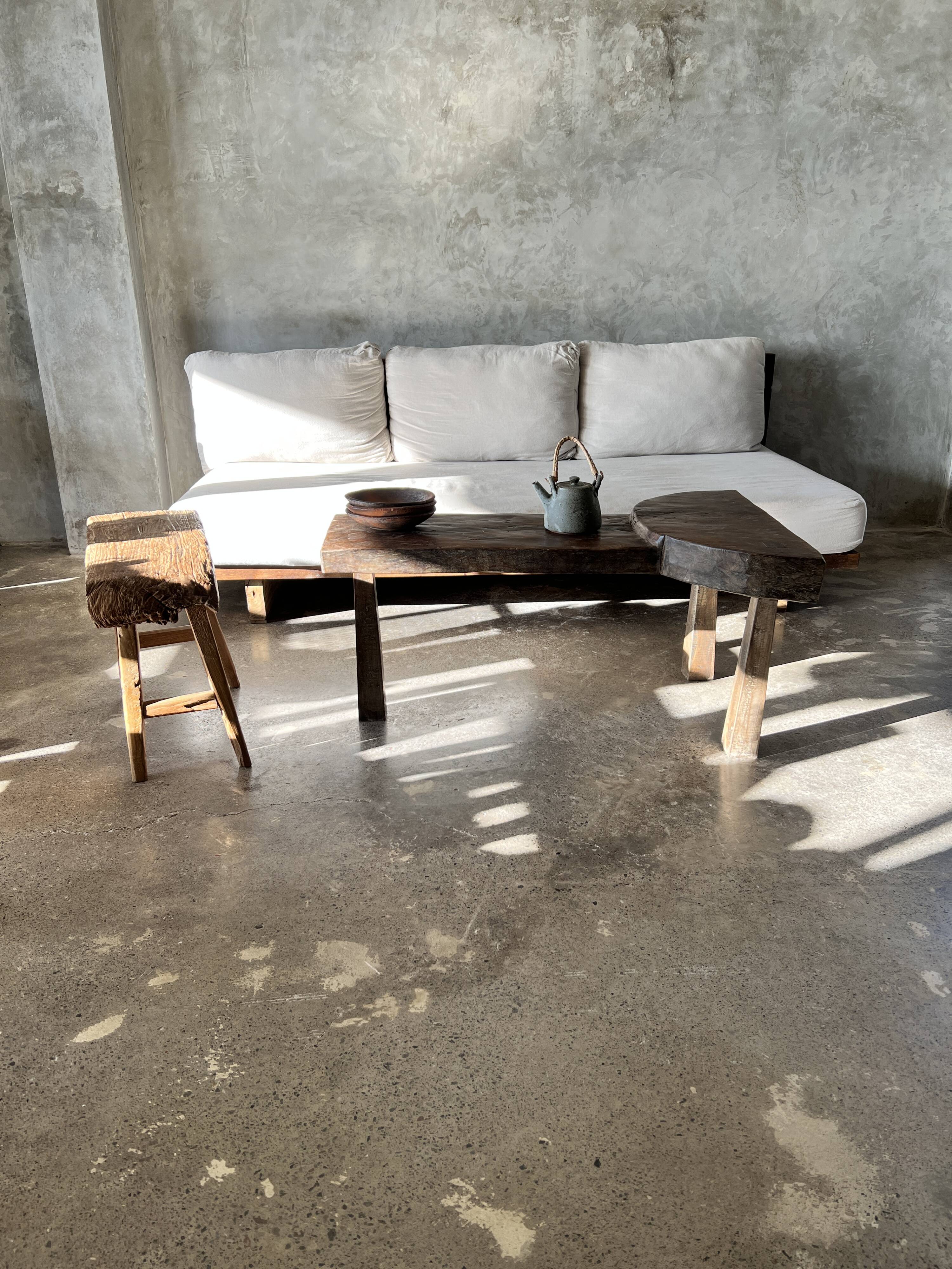 Modular bench or coffee table in 2 parts L:2m W:60 H:46