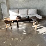 Modular bench or coffee table in 2 parts L:2m W:60 H:46
