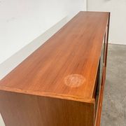 High glazed enfilade with vintage wooden bar in Scandinavian style.