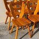 Set of 8 pine chairs in the Les Arcs design style by Charlotte Perriand from the 1970s.
