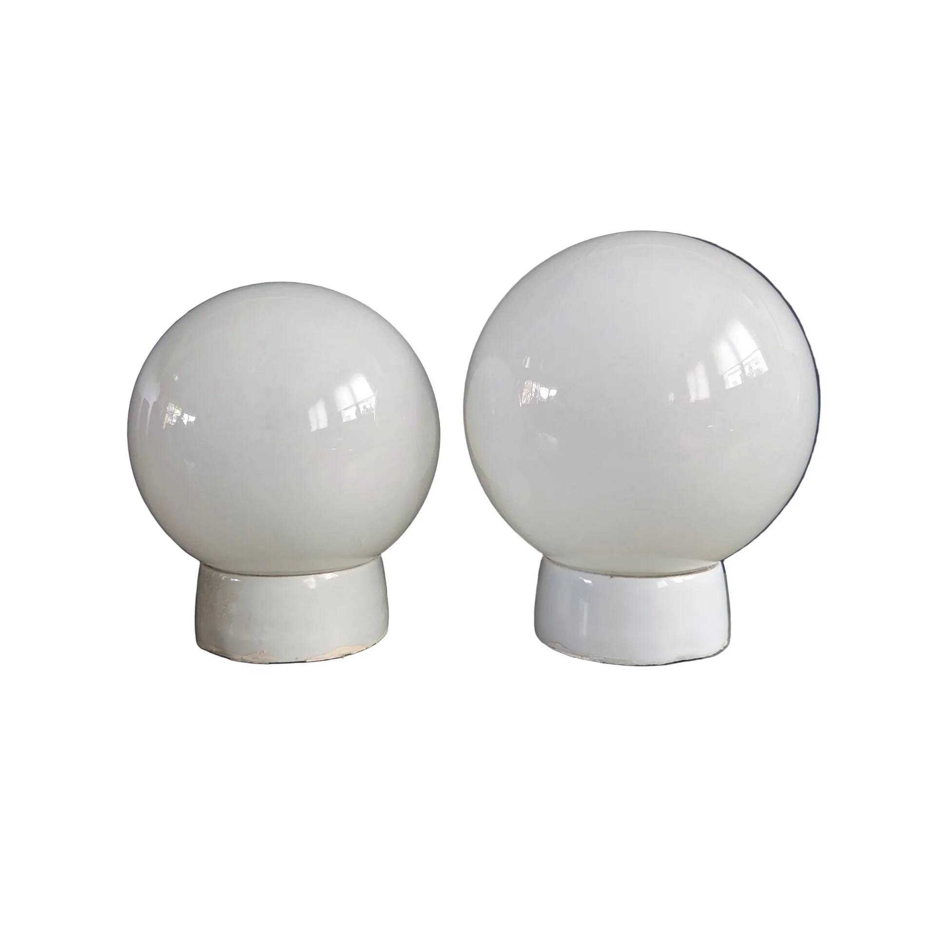 Pair of wall lights / ceiling lights with ceramic bases.