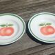 Two hollow plates Moulin des Loups apple decor