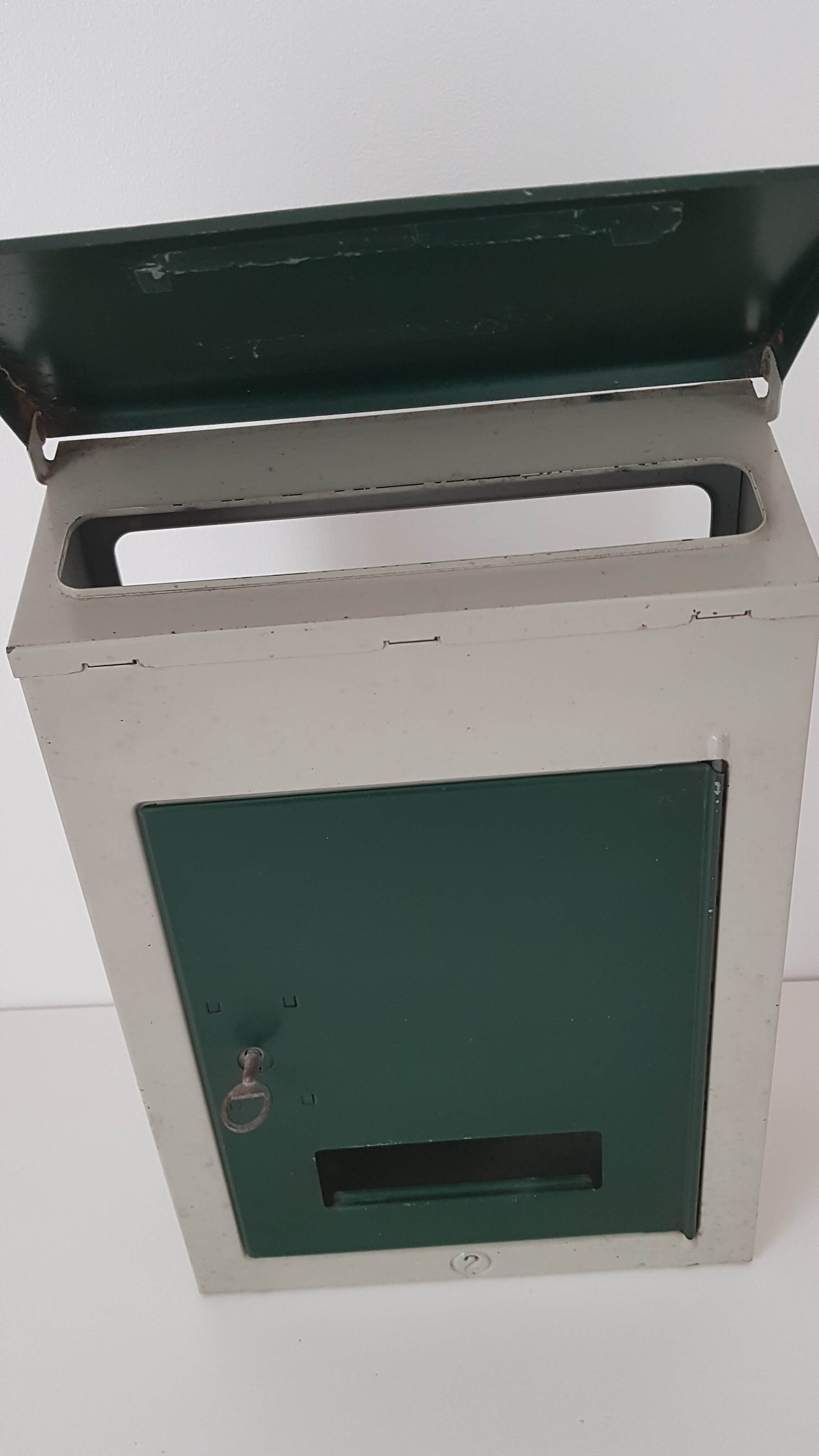 Vintage metal mailbox