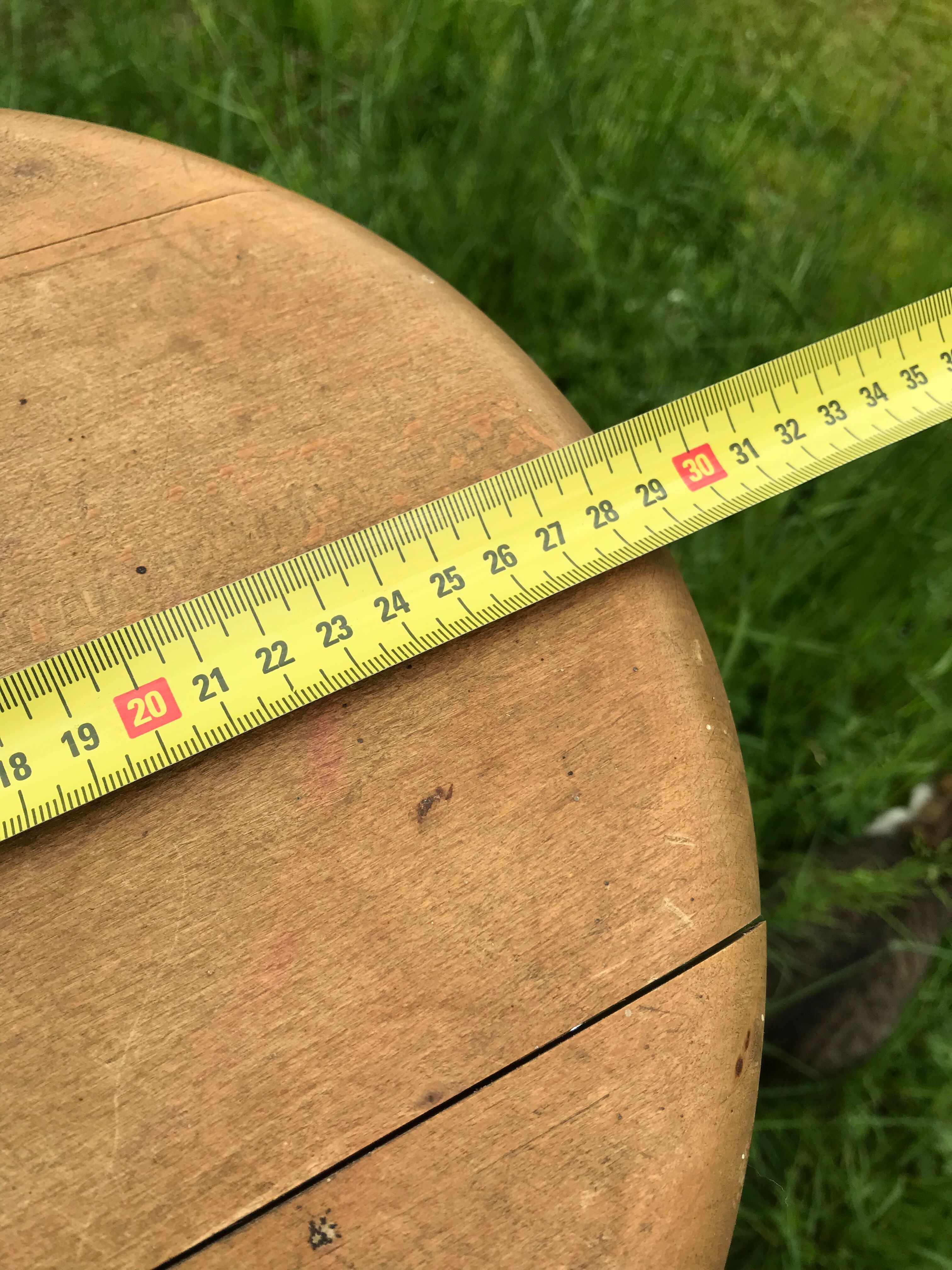 Industrial vintage wooden screw stool