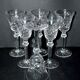 Series of 6 wine glasses in diamond cut crystal Lemberg or Saint-Louis 18cm