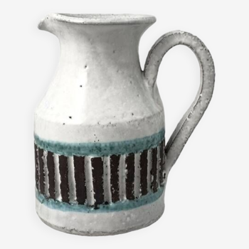 Odette GOURJU (1904-1954) Atelier du GRAND CHENE in Vallauris - Enamelled ceramic pitcher