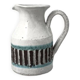 Odette GOURJU (1904-1954) Atelier du GRAND CHENE in Vallauris - Enamelled ceramic pitcher