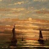 “Sunset on Water” Oil Painting of Venice