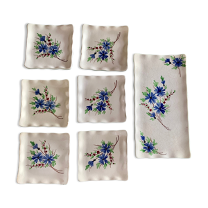 6 assiettes carrrees - rectangulaire