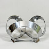 Knut Hesterberg. Space Age coffee table by Knut Hesterberg for Ronald Schmitt, diamond aluminium, 1970s, Germany.