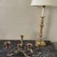 Gilded brass chandelier