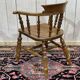 Fauteuil rustique anglais 19ème en orme et hêtre
