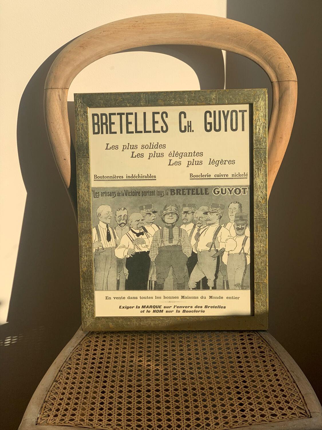 Advertising display frame “Bretelles Ch. GUYOT”