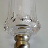 Series of six crystal champagne flute glass with tin foot