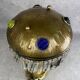 Large Jugendstil desk lamp with crystals