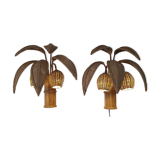 Pair of coconut sconces