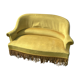 Yellow velvet toad chair sofa