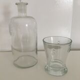 Clear glass pharmacy bottle