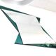 Emerald green geometric mirror – Italy, 1970s/1980s