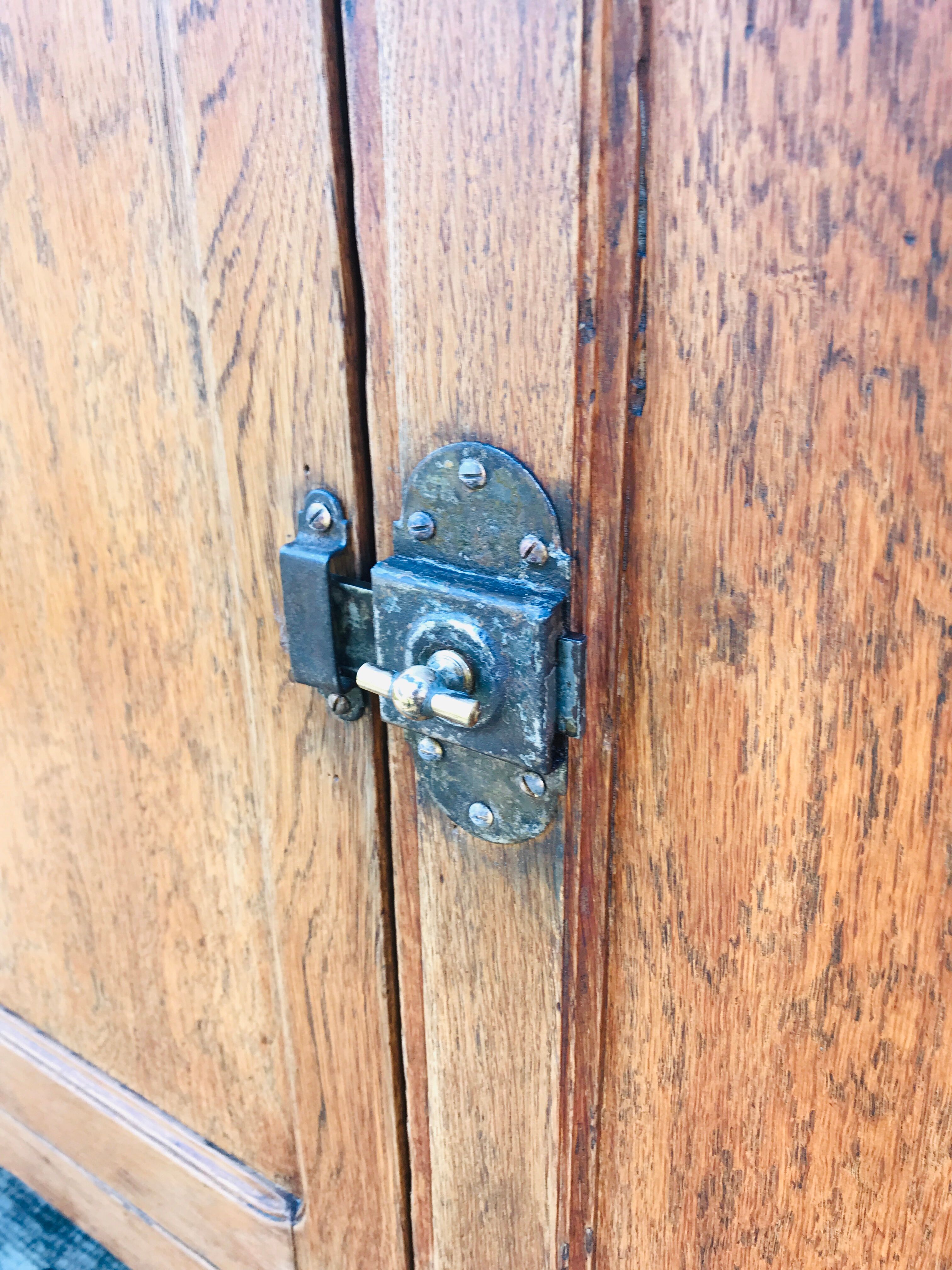 Vintage Parisian sideboard in natural oak