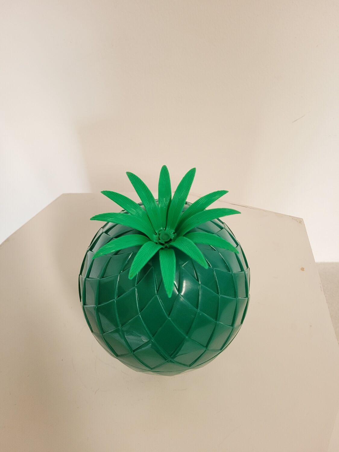 Vintage green "pineapple" ice bucket from the 1970s