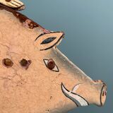 Old hand-painted metal pull toy