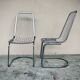 Vintage sled chair by Gastone Rinaldi in chrome wire, 1970s made in Italy