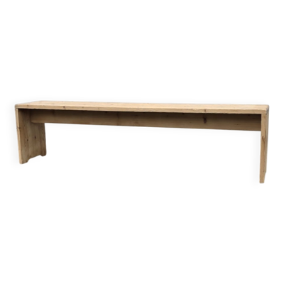 Banc Méribel en pin massif par Charlotte Perriand, France, 1970