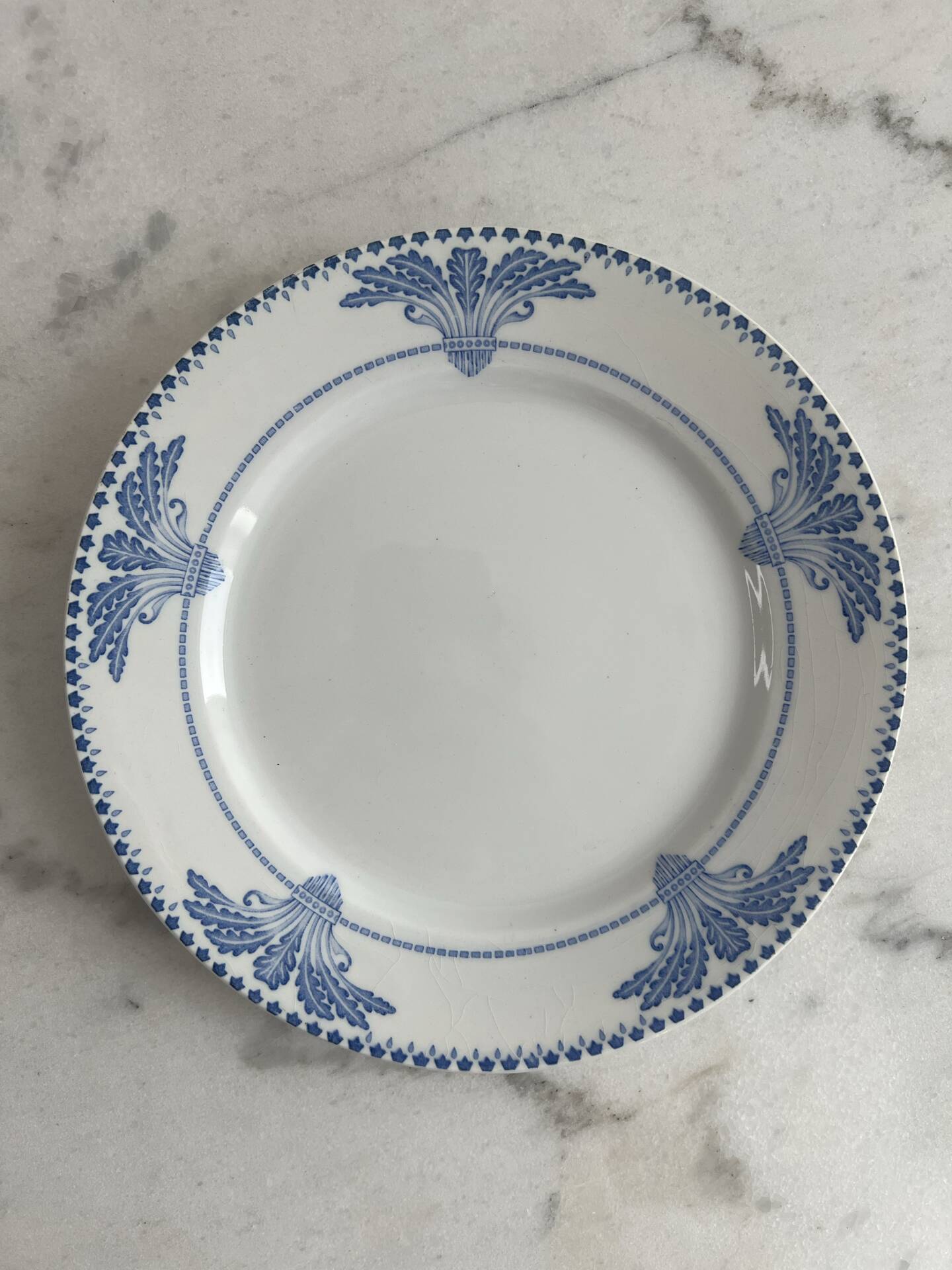 Dessert plate Windsor service Creil and Montereau 20.5