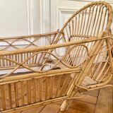 Rattan basket bed