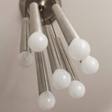 Aluminum waterfall ceiling light by Kaiser Idell / Leuchten, Germany, 1960s